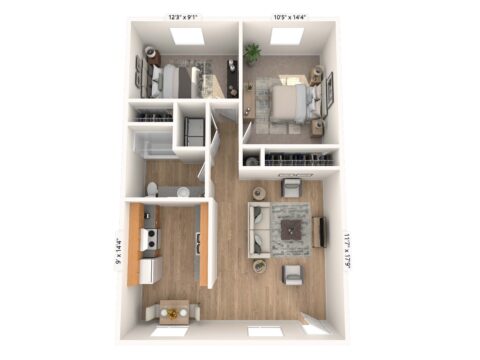 2x1 floor plan